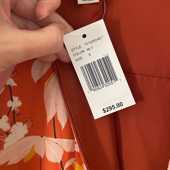 Sachin + Babi Orange Floral Dress - Picture 6 of 9